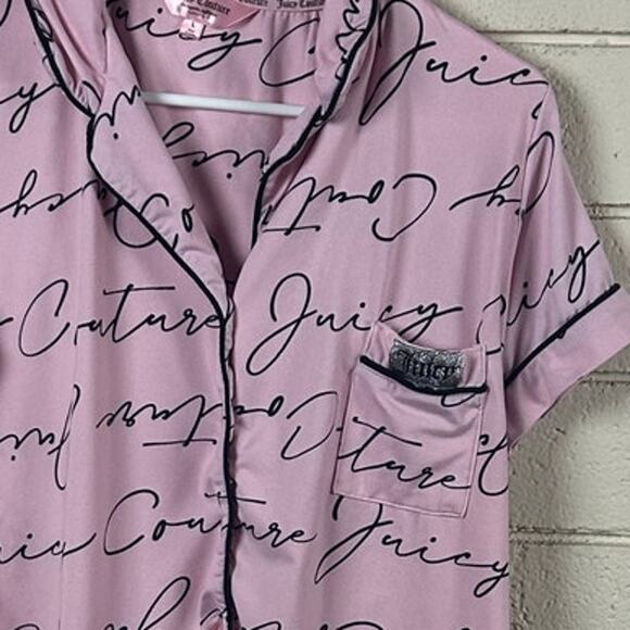 Juicy Couture Pink Button Down Pajama Tops Bundle size L - Picture 9 of 9